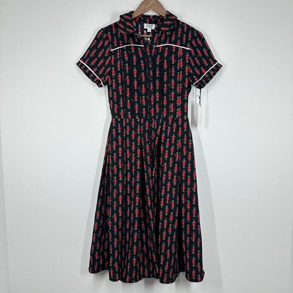 Unique Vintage Dresses & Skirts - Unique Vintage Retro Royal Monk Royal Guard Button Front Swing Dress NWT Size 4